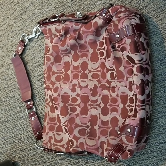 Coach Burgundy Purse - Picture 3 of 16